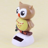 Wackelfigur Solar - Eule - beige