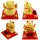 Glückskatze Maneki-Neko Vermögen Solar auf Sockel 8cm Winkekatze Lucky cat