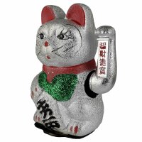 Lucky cat made of ceramic Maneki Neko Waving cat 20cm...