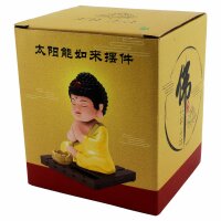 Solar wobble figure sitting buddha monk fittings wobble head solar figure